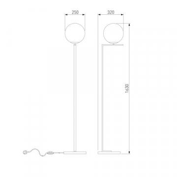 Торшер Eurosvet Shape 01214/1 хром