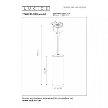 Трековый светильник Lucide FLORIS 09955/01/30