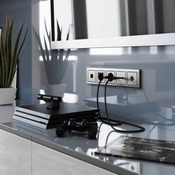 ТВ-розетка Werkel оконечная глянцевый никель W1183002 4690389158261