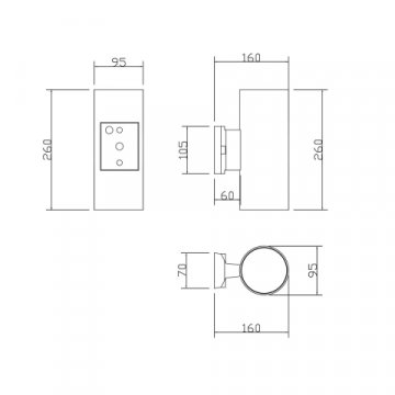 Уличный настенный светильник Maytoni Rando O419WL-02W