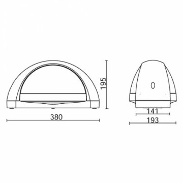 Уличный настенный светильник Side Mistral E8671