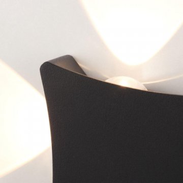 Уличный настенный светодиодный светильник Elektrostandard 1631 Techno LED чёрный a051823