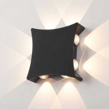 Уличный настенный светодиодный светильник Elektrostandard 1631 Techno LED чёрный a051823