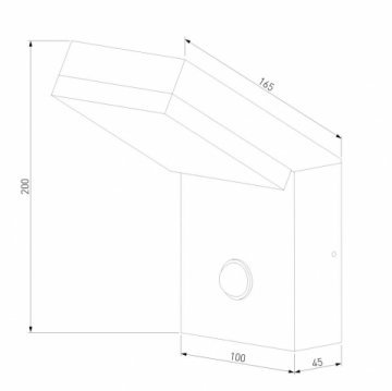 Уличный настенный светодиодный светильник Elektrostandard Sensor 1541 Techno Led серый a053947