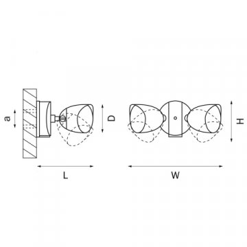 Уличный настенный светодиодный светильник Lightstar Diva 374237