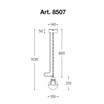 Уличный подвесной светильник Aldo Bernardi Loggiato 8507