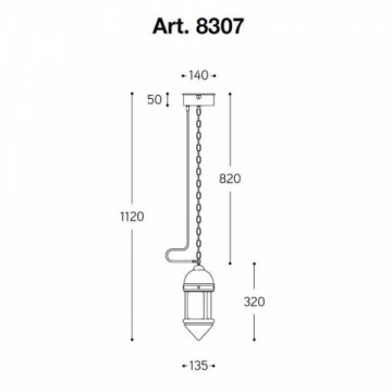 Уличный подвесной светильник Aldo Bernardi Postierla 8307