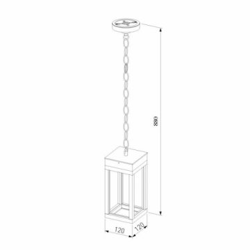 Уличный подвесной светодиодный светильник Elektrostandard Frame 1528 Techno Led черный a051857