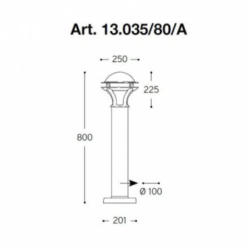 Уличный светильник Aldo Bernardi Giardino 13.035/80/A