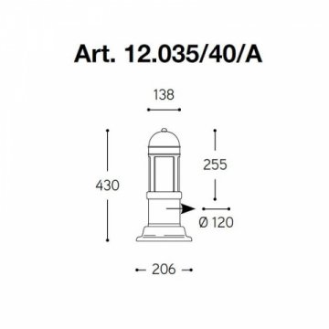 Уличный светильник Aldo Bernardi Pra 12.035/40/A