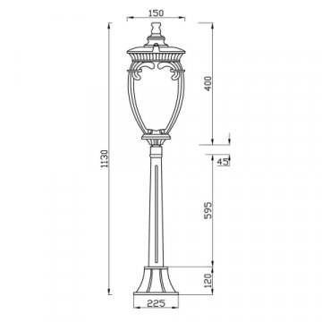 Уличный светильник Maytoni Fleur O414FL-01BZ1