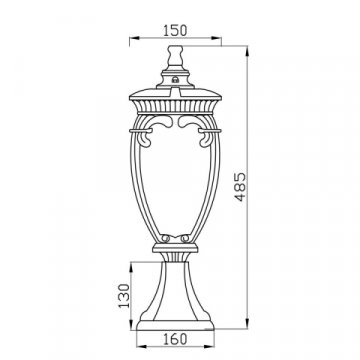 Уличный светильник Maytoni Fleur O414FL-01GB