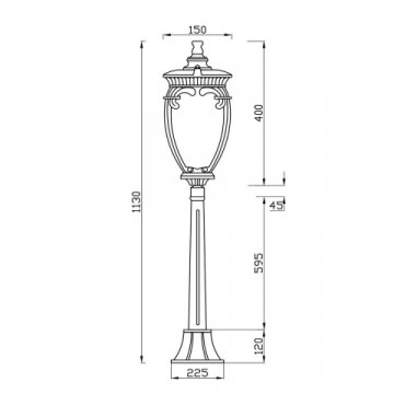 Уличный светильник Maytoni Fleur O414FL-01GB1