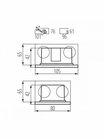 Уличный светодиодный cветильник Kanlux Glasi Led 3W P NW-B 33694