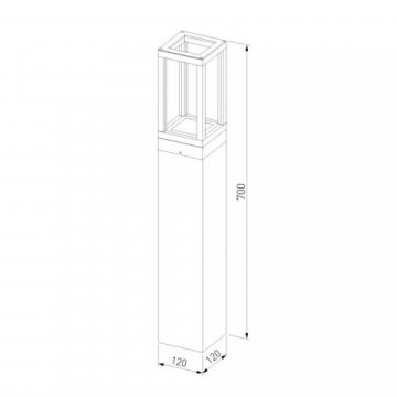 Уличный светодиодный светильник Elektrostandard Frame 1529 Techno Led черный a051859