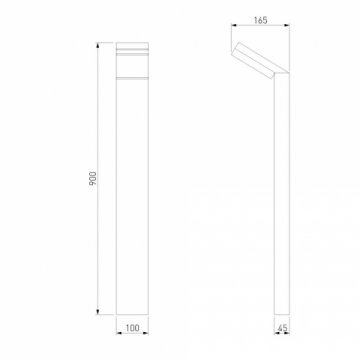 Уличный светодиодный светильник Elektrostandard Sensor 1542 Techno Led серый a053949