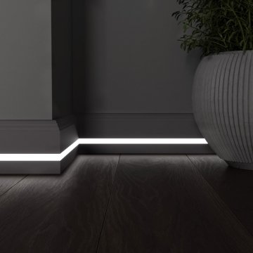 Плинтус МДФ (грунт) LED профиль №3