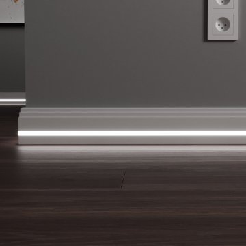 Плинтус МДФ (грунт) LED  профиль №1