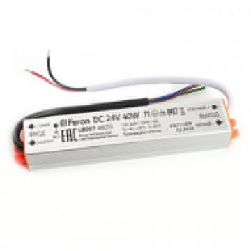 Блок питания для светодиодной ленты Feron LB007 12V 40W IP67 1,6A 48055