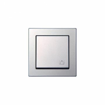 Кнопка звонка Liregus Epsilon серебро 28-180