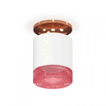 Комплект накладного светильника Ambrella light Techno Spot XS7401143 SWH/PPG/PI белый песок/золото розовое полированное/розовый (N7930, C7401, N7193)