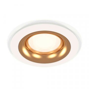 Комплект встраиваемого светильника Ambrella light Techno Spot XC7621005 SWH/PYG белый песок/золото желтое полированное (C7621, N7014)