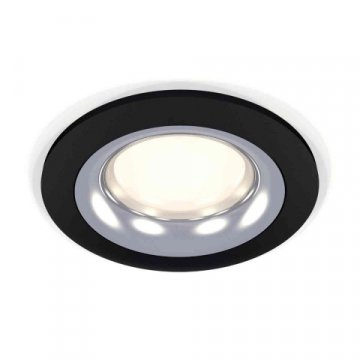 Комплект встраиваемого светильника Ambrella light Techno Spot XC7622003 SBK/PSL черный песок/серебро полированное (C7622, N7012)