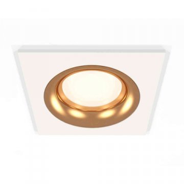 Комплект встраиваемого светильника Ambrella light Techno Spot XC7631005 SWH/PYG белый песок/золото желтое полированное (C7631, N7014)