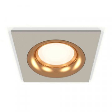 Комплект встраиваемого светильника Ambrella light Techno Spot XC7633005 SGR/PYG серый песок/золото желтое полированное (C7633, N7014)