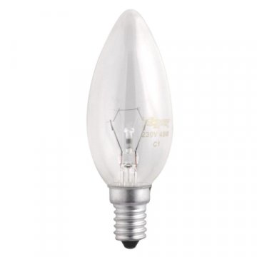 Лампа накаливания Jazzway E14 40W 2700K прозрачная 3320539