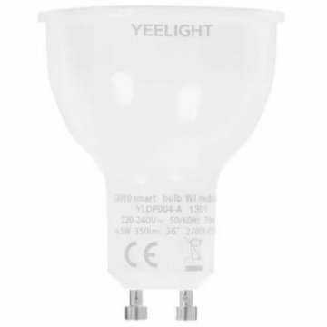 Лампа светодиодная диммируемая Yeelight GU10 4,8W 2700K прозрачная YLDP004