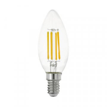 Лампа светодиодная Eglo E14 6W 2700К прозрачная 12541