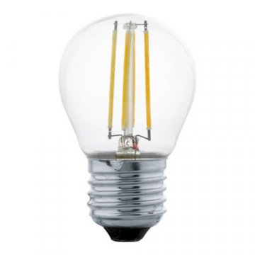 Лампа светодиодная филаментная Eglo E14 4W 2700К прозрачная 11762