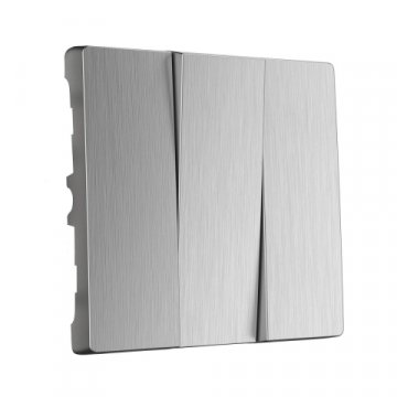 Набор клавиш Werkel для выключателя трехклавишного cеребряный рифленый W1139009 4690389159640