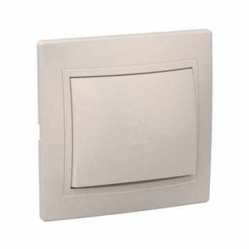 Переключатель одноклавишный проходной IEK Kvarta кремовый EVK12-K33-10-DM