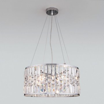 Подвесная люстра Eurosvet Lory 10125/5 хром/прозрачный хрусталь Strotskis Smart