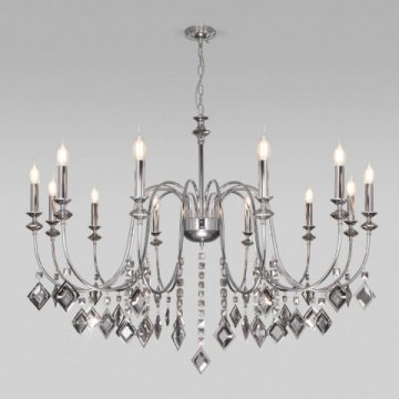 Подвесная люстра Eurosvet Telao 10120/12 хром/дымчатый хрусталь Strotskis Smart