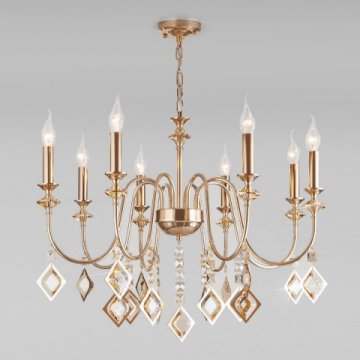 Подвесная люстра Eurosvet Telao 10120/8 золото/тонированный хрусталь Strotskis Smart
