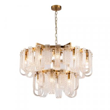 Подвесная люстра Indigo BRINA 12027/18P Brass V000366