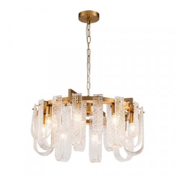 Подвесная люстра Indigo BRINA 12027/8P Brass V000364
