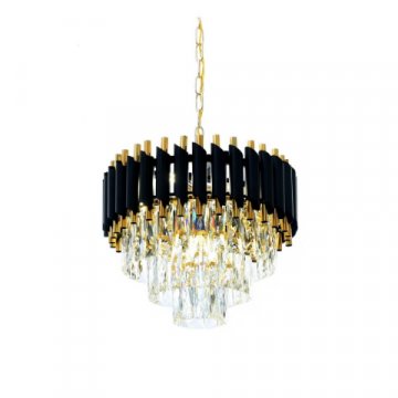 Подвесная люстра Lumina Deco Funneli LDP 6003-400 BK+F.GD