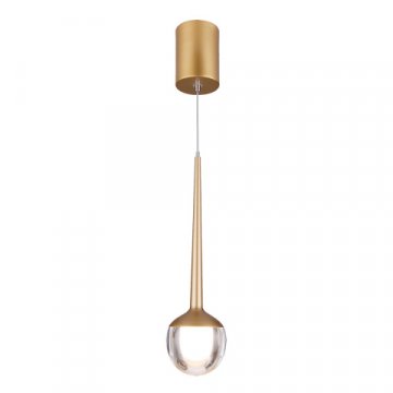 Подвесной светодиодный светильник Elektrostandard DLS028 6W 4200K золото a047770