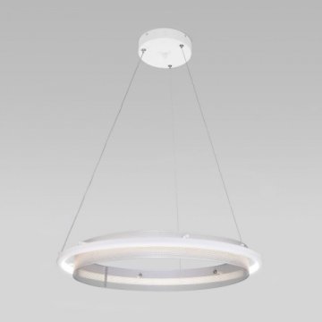 Подвесной светодиодный светильник Eurosvet Imperio 90241/1 белый/ серебро Smart