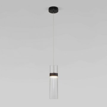 Подвесной светодиодный светильник Eurosvet Lumen 50244/1 Led черный/прозрачный
