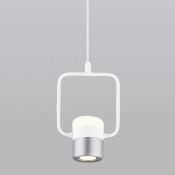 Подвесной светодиодный светильник Eurosvet Oskar 50165/1 LED белый/серебро