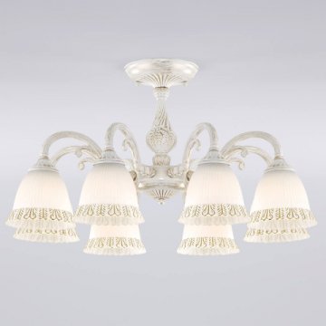 Потолочная люстра Eurosvet Campina 60107/8 белый с золотом