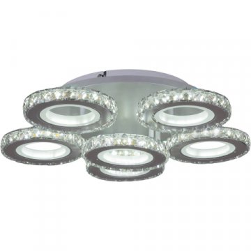 Потолочная светодиодная люстра Reluce 03900-0.3-5+1A WH+CR (RGB)