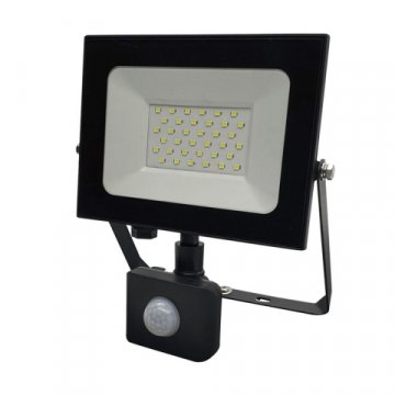Прожектор светодиодный с датчиком движения True Energy Power Plus 30W, 6500K, IP65, черный 13203