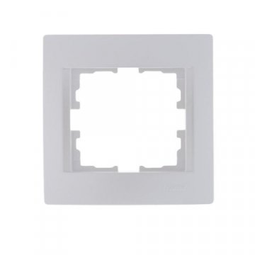 Рамка 1-ая горизонтальная Lezard Karina белый жемчуг 707-3000-146