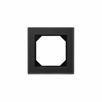 Рамка 1-постовая Liregus Epsilon стекло чёрное 28-236